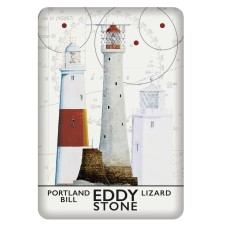 South West Coast Lighthouses Fridge Magnet, 8cm