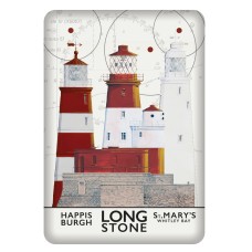 North East Coast Lighthouses Fridge Magnet, 8cm