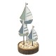 Wooden Sailboats on Stand, 17cm