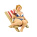 Fat Ladies on Deck Chairs, 10cm, 3 assorted