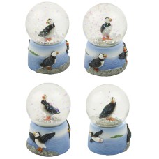 Puffin Snowglobes, 6cm, 4 assorted