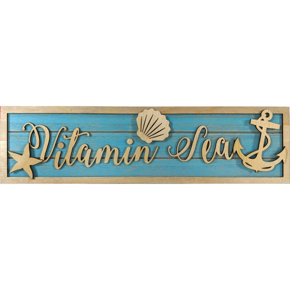 Vitamin Sea Wooden Sign, 37cm