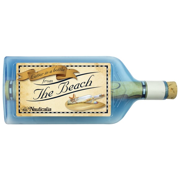 Letter-in-a-Bottle - The Beach, 18cm, 2 assorted