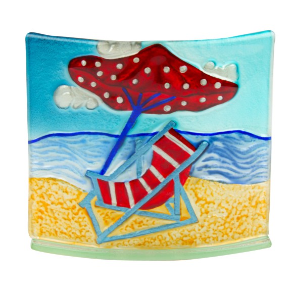 Tealight Holder - Beach/Deckchair, 17cm