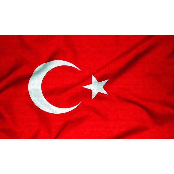 Courtesy Flag - Turkey, 30x45cm