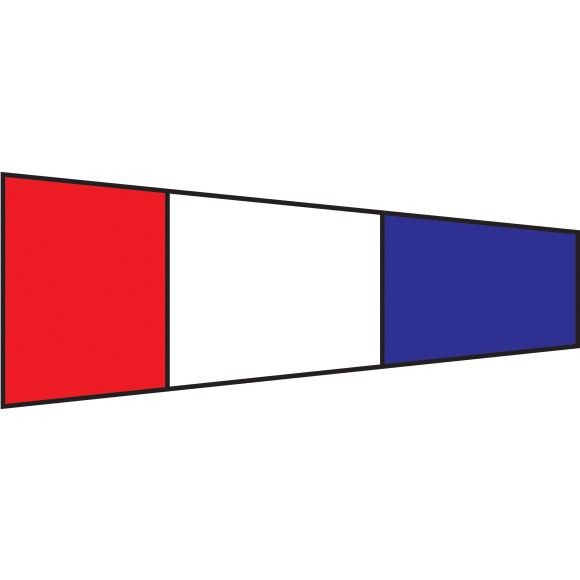 Numeral Code Flag - Three, 30x45cm