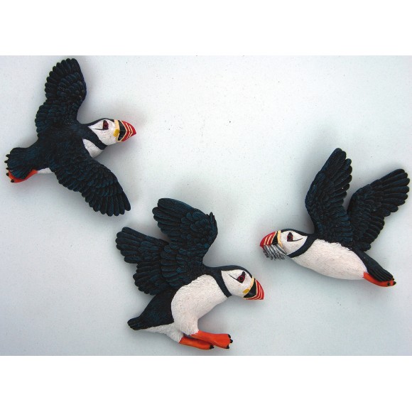 Puffin Magnets, 8cm, 3 assorted