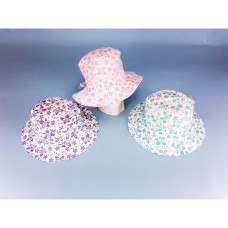 Floral Hat with Size Adjuster 59cm, 3 assorted