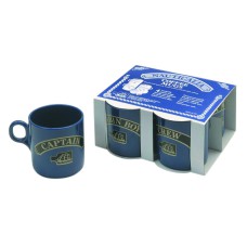 Mugs - stackable (4), blue, 245ml