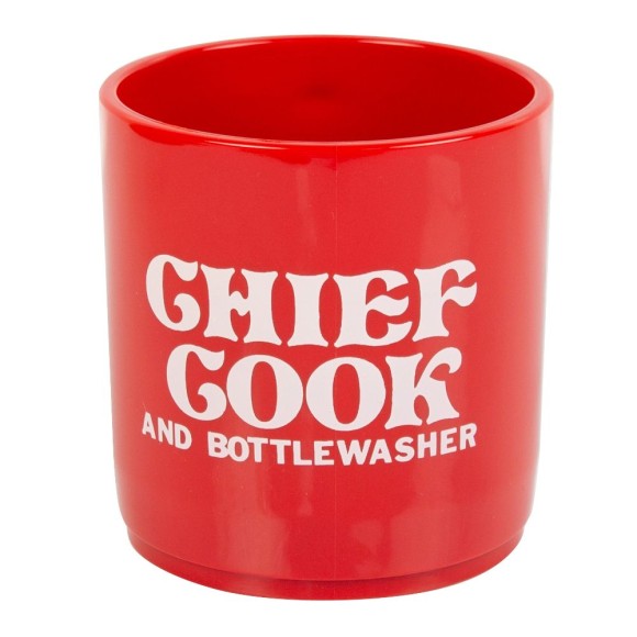 Chief Cook and Bottlewasher Unbreakable Stackable Mug, red, 245ml