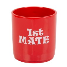 1st Mate Unbreakable Stackable Mug, red, 245ml