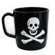 Skull & Crossbones Unbreakable Stackable Mug, black, 245ml
