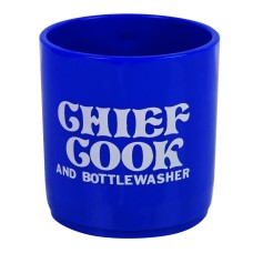 Chief Cook and Bottlewasher Unbreakable Stackable Mug, blue, 245ml