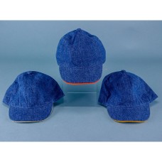 Child's Washed Denim Cap with Trim, 2 assorted