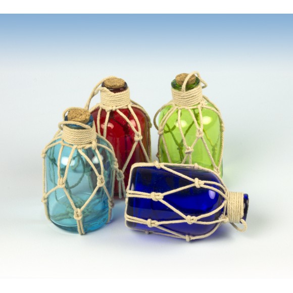 Bottles with String, 10cm, 4 assorted