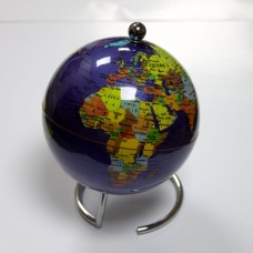 World Globe on Metal Stand, purple, 10cm