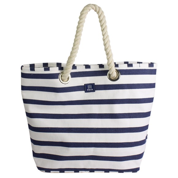 Breton Stripe Canvas Beach Bag, blue/white available to retailers at ...