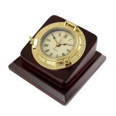 Anchor Porthole Desk Clock, 14cm