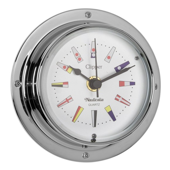 Clipper Code Flag Clock (QuickFix), Chrome