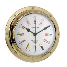 Chatham Code Flag Clock (QuickFix), Brass