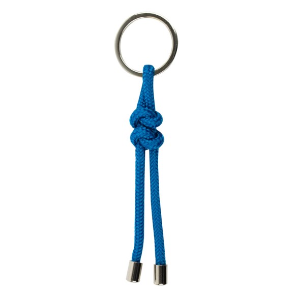 Knotted Rope Keyring, light blue