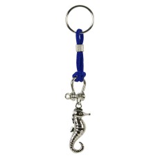 Seahorse Keyring, blue cord