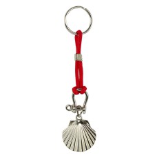 Scallop Keyring, red cord