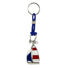 Yacht Keyring, blue cord