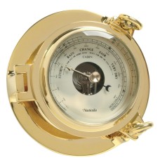 Brass Cabin Barometer, 14cm