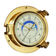 Brass Cabin Tide Clock, 14cm