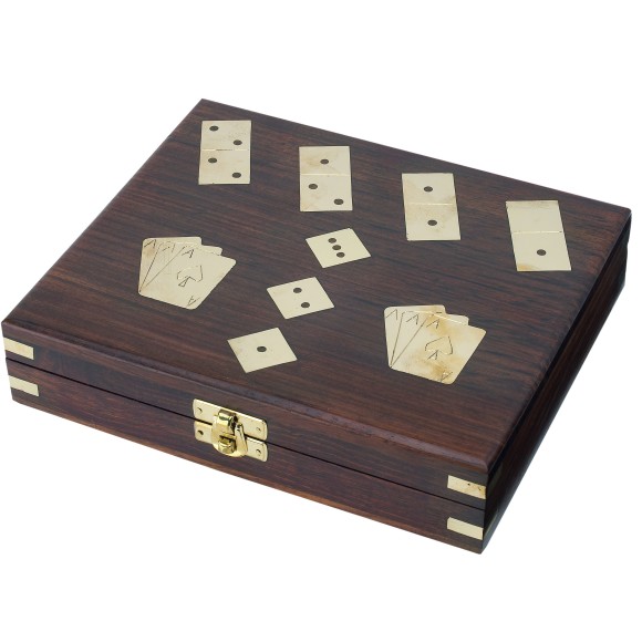 Games Set with Dice/Dominoes/Cards