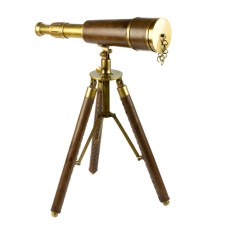 Leather-bound Desk Telescope, 27cm