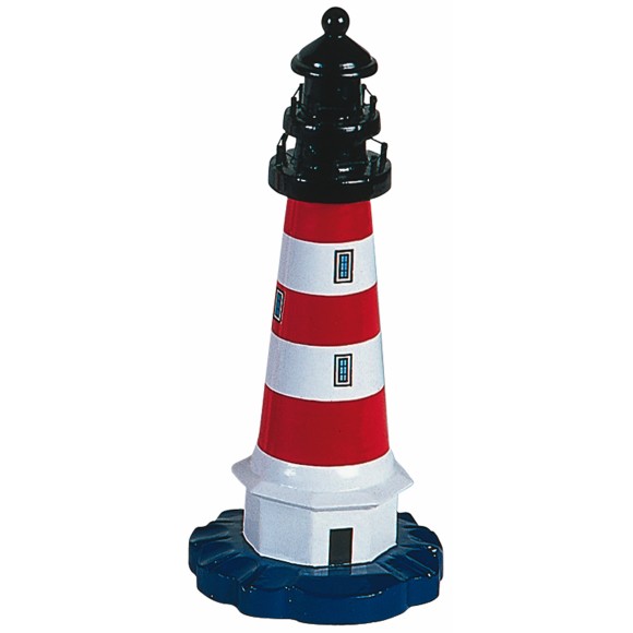 Lighthouse, red/white, 20cm