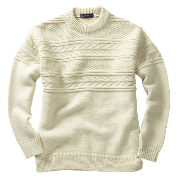 Guernsey Sweater, ecru, L