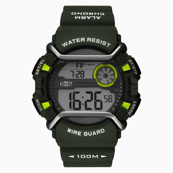 Limit Wire Guard Digital Watch, green