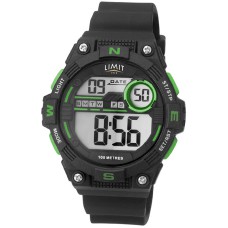 Limit Digital Countdown Watch, black/lime