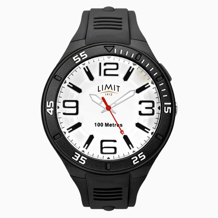Limit Sports Watch black white available to retailers at wholesale prices from coastal gift supplier Nauticalia