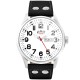 Limit White Dial Pilot Watch, Black Strap