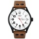 Limit White Dial Pilot Watch, Brown Strap